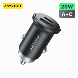 PISEN Quick Mini Car Charger USB-C+USB-A 20W (TP-C77)